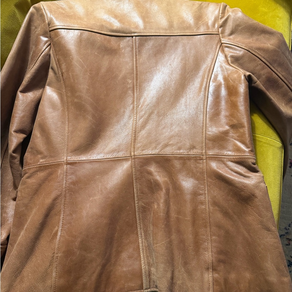 Stylish Brown Leather Jacket - image 5